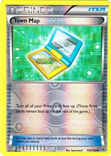 Moderate Play x 1 Town Map - 150/162 - Uncommon - Reverse Holo BREAKthrough - Image 1 of 1
