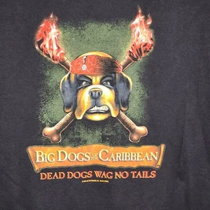 Vintage Big Dogs Pirates Of The Caribbean Men's Shirt Size XL 2006 Black - Picture 1 of 6