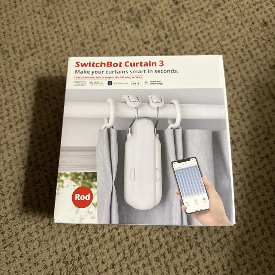 SwitchBot Curtain 3 Rod Automatic Curtain Opener Bluetooth Remote Control Smart Foto 1 de 1