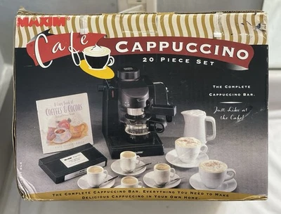 Juego de 20 piezas Maxim Café Cappuccino vintage (1992) EX450KIT NEGRO-TOTALMENTE NUEVO Foto 1 de 4