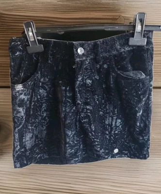 Womens Super dry Black Velvet Skirt, Size 8 - Image 1 of 4