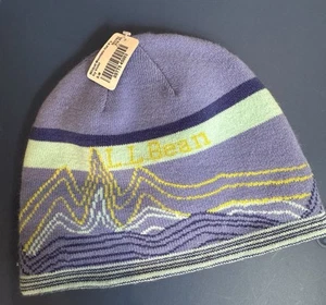 L.L Bean Beanie Hat Kids S/M Purple Winter Hat NWT - Picture 1 of 2