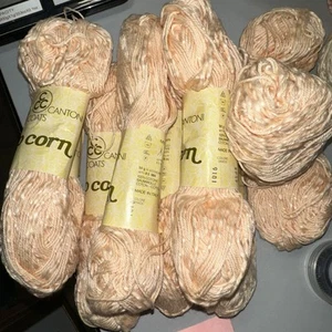 Cucirini Cantoni Coats Popcorn Yarn Italian Cotton Vintage 1016 Lot 4543 Peach - Picture 1 of 6