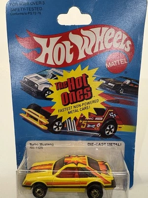 Vintage 1979, 1980 Hot Wheels Turbo Mustang The Hot Ones Yellow #1125 - Image 1 of 4