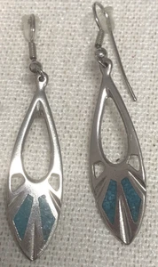 Vintage Designer Signierte Ohrringe Türkis Modernist Style - Bild 1 von 3