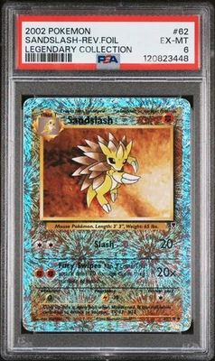 2002 Pokemon Legendary Collection Sandslash Reverse Holo Foil #62 PSA 6 - Image 1 of 2