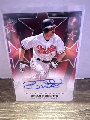 2025 Topps Series 2 Brian Roberts 1/5 Baseball Stars Auto Orioles - Image 1 of 2