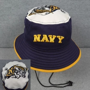 USNA Navy Midshipmen Hat Cap Bucket New Era Bill the Goat Big Logo Arch Outdoor - Picture 1 of 12