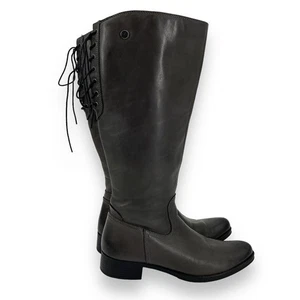 Bussola Damen Siena Grau Leder Kniehohe Stiefel Größe 40 US 9,5 229136 - Bild 1 von 16