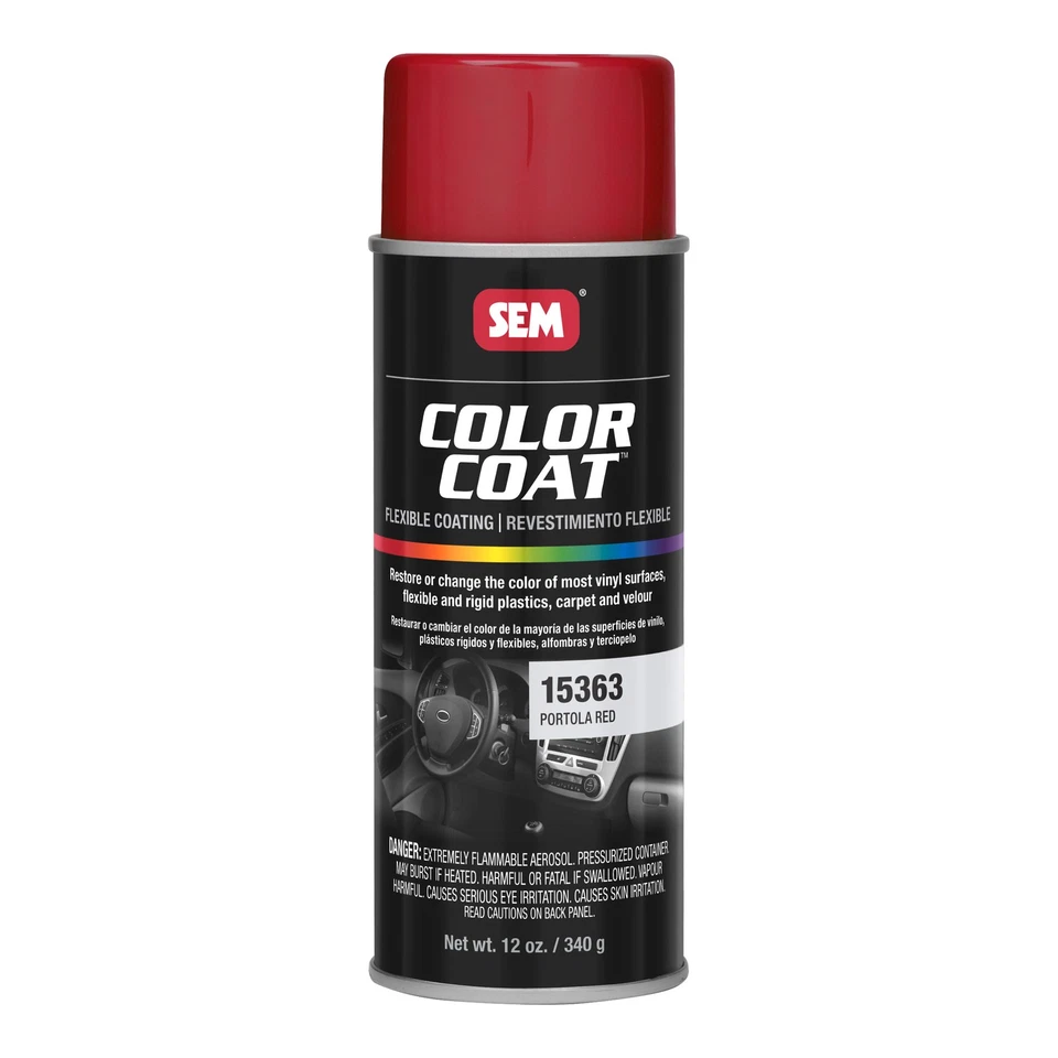 Lata de aerosol de pintura en aerosol roja Sem 15363 Color Coat Portola 12 oz. Foto 1 de 1