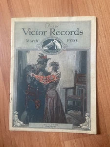 105 YEARS OLD BOOK VICTOR RECORDS MARCH 1920 COND. VERY GOOD - Foto 1 di 13