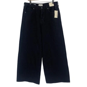 Universal Thread Size 12 Black Mid Rise Relaxed Super Wide Leg Jeans Button Fly - Picture 1 of 15