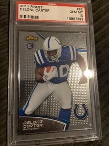 2011 Finest #82 Delone Carter Psa 10 Rookie Card Pop 1 Of 1 - Picture 1 of 2