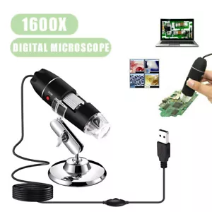 1600X Microscope 8LED Camera Magnifier Tool USB Digital for Android Mac Widows - Picture 1 of 12