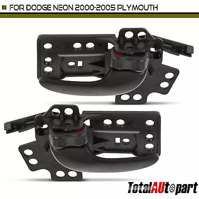 2x New Black Interior Door Handle for Dodge Neon 2000-2005 Plymouth Left & Right - Image 1 of 4