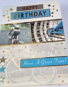 Tarjeta de cumpleaños masculina. Gama masculina tradicional de tarjetas Silverline. M16. - Imagen 1 de 3