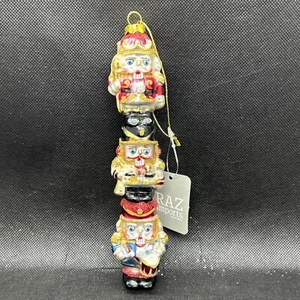 Raz Imports Nutcracker Ornament New w Tag 7" -- 3 Stacked Nutcrackers CUTE! - Picture 1 of 6