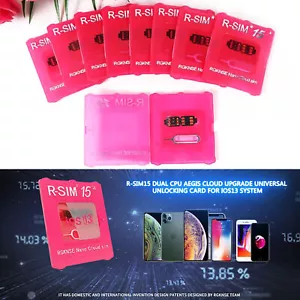 R-SIM15 Nano-SIM Freischalten RSIM karte Für Phone 11 Pro Max/11 Pro/11/X iOS13 - Bild 1 von 12