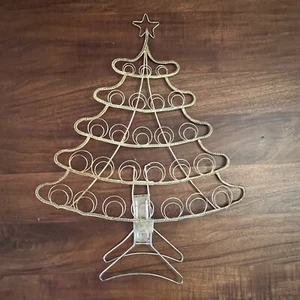 🎄VINTAGE Hallmark Silver Self Standing Christmas Tree Photo/Card Holder Advent - Picture 1 of 5