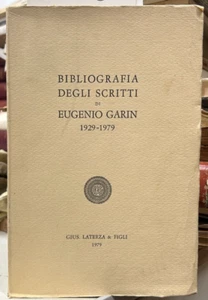 (Bibliografia) BIBLIOGRAFIA DEGLI SCRITTI DI EUGENIO GARIN 1929-1979 - Laterza - Imagen 1 de 1