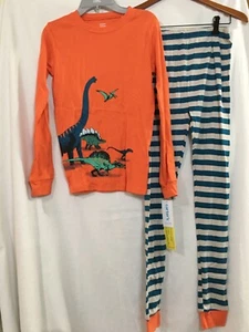 New Carter's Boys Dinosaur Pajama set Snug Fit Long Sleeve Pants SZ 14 - Picture 1 of 4