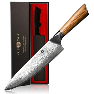 Damast Japanisches Kochmesser - 8 Zoll Super Scharf Damast Küchenmesser mit... - Bild 1 von 8