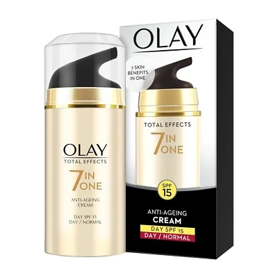 Olay Total Effects 7 In 1 Normal Anti Aging Skin Day Cream SPF 15, 20g free ship - Image 1 of 4