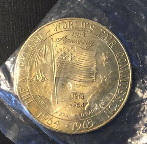 1965 Maryland World's Fair Commission 150th Anniversary Souvenir Half Dollar - Picture 1 of 2