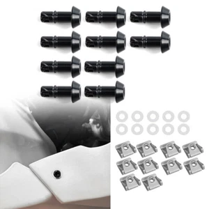 Black 17mm Fairing Bolts Studs Fit For Dual Sport Motorcycle/Off-Road Motorcycle - Picture 1 of 13
