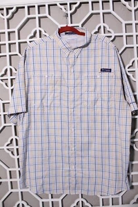 Columbia PFG Button Up Shirt Mens XL White Yellow Outdoors Fishing Super Tamiami - Picture 1 of 18