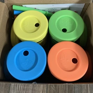 Stainless Steel Cups | Mason Jar 10oz | Kids & Toddler Cups with Silicone - Picture 1 of 7