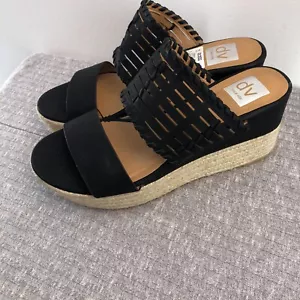 Dolce Vita Damen-Plateausandalen Leder Keilabsatz Größe 8,5 schwarz neu im Karton - Bild 1 von 15