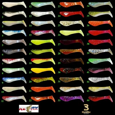 Kopyto 1" / 3,5cm Relax Kunstköder Gummifische für Forelle Barsch (Art. 4070)