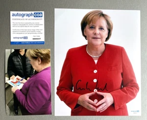 ANGELA MERKEL In-person signed Foto 20x25 Autogramm + COA ACOA + Foto - Picture 1 of 1