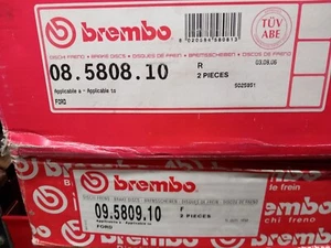 BREMBO FRONT 09.5809.10 & REAR 08.5808.10 FORD ESCORT 5 & FERODO BRAKE PADS - Picture 1 of 20