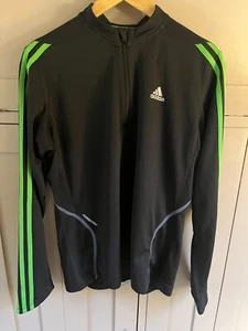 Adidas Running T-shirt Response Formotion long sleeve Men's| Black/Green | Small - Picture 1 of 6