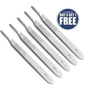 5Pcs Dental Scalpel Handle Stainless Steel Knife Blade Holder - Picture 1 of 3