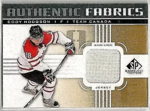 CAMISETAS USADAS CODY HODGSON '11-12 SP JUEGO EDICIÓN USADA PLATA Y ORO JUEGO USADO ~ NOVATO - Imagen 1 de 2