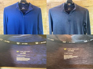 TEK GEAR DRY TEK 1/4 ZIP LS HEMDJACKE HERREN L TALL AUSWAHL BLAU ODER GRAU ⭐️NEU OHNE ETIKETT⭐️ - Bild 1 von 15