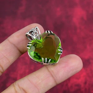 Amazing Peridot Gemstone Handmade 925 Sterling Silver Pendant Jewelry - Picture 1 of 5