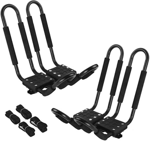 Kayak Roof Rack 2 Pairs J-Bar Carrier Holder for Canoe, SUV, Cars, Truck, Surf S - Picture 1 of 12