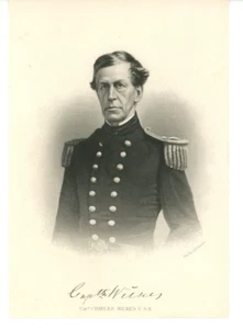 5x7 Original Engraving Rear Admiral Charles Wilkes Civil War by A. H. Ritchie - Picture 1 of 1