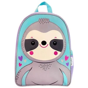 Happy Sloth Backpack Kids Childrens Boys Girls School Bag Rucksack Purple Hearts - Picture 1 of 6