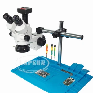 Phone Repair Simul-focal Trinocular Stereo Microscope + 16MP HDMI Digital Camera - Picture 1 of 6