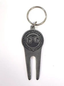 Vintage United States Blind Golf association Divot Repair Key Ring Key Chain - Picture 1 of 3