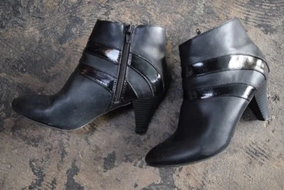 VALERIE STEVENS Womens Black High Heel Ankle Boots Size 6M  - Image 1 of 4