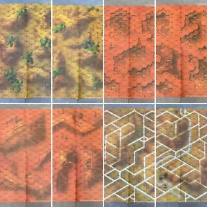 BATTLETECH MAPS PACK 1991 X 8 FASA CORPORATION HEX TILES GAME MATS WARGAMING - Picture 1 of 17