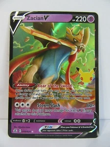 Zacian V 016/025 Holo Pokemon 25th Celebrations Ultra Rare Classic Mint Card - Picture 1 of 4