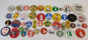 Vintage Pin Badges Bundle Various incl. Birthday Puffin Club Visa Ghost - Picture 1 of 19