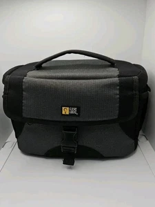 Case Logic DSLR SLR Camera Bag Padded Shoulder Carry Case Black Gray Video CAM  - Picture 1 of 11